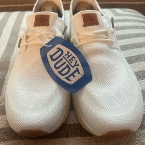 Hey Dude White Sneakers Slip-On Comfort